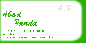 abod panda business card